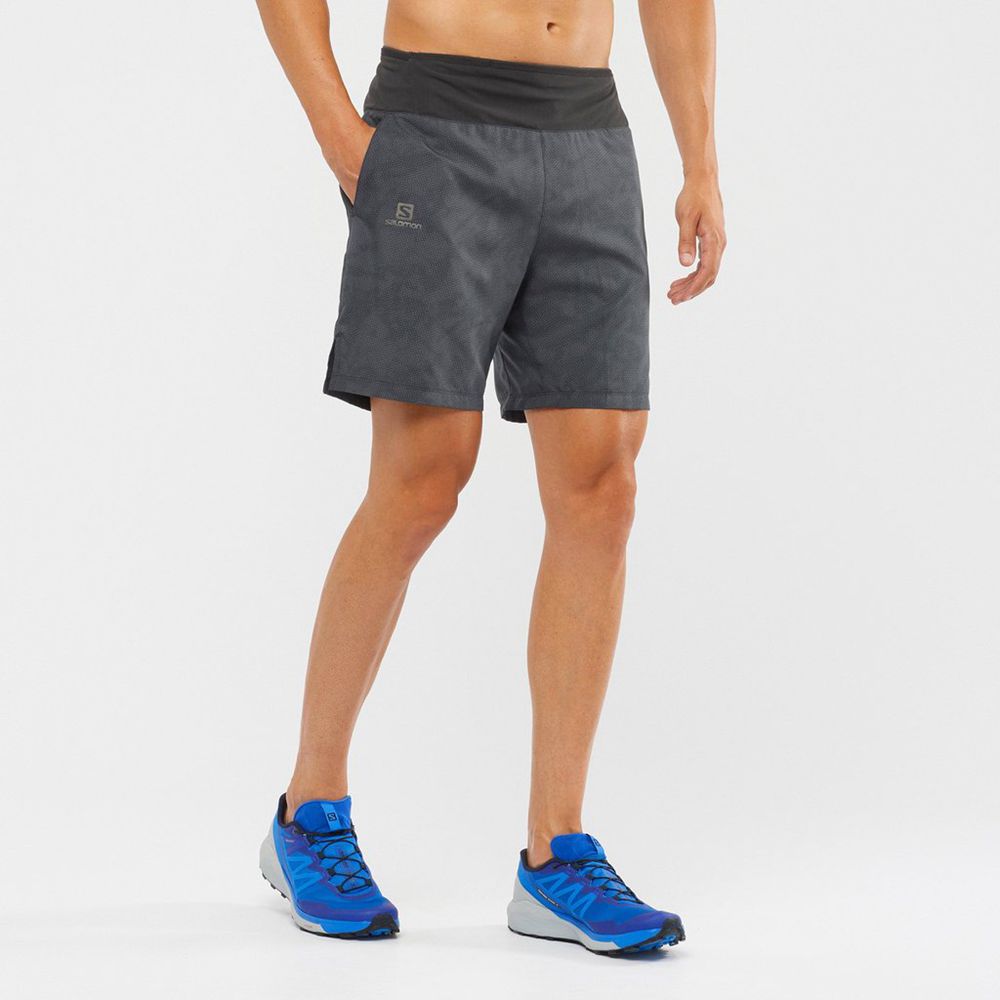 Salomon Singapore Mens Shorts - XA 7'' Black | 12465-XECV